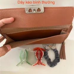 Combo 4: 1 Ví giả da secondhand + 3 Đồ cài / cột tóc 601415