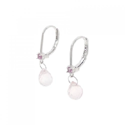 K18WG Bông tai đá hồng ngọc - Hàng hiệu Chính hãng 869761