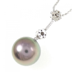 K18WG Ngọc trai đen dây chuyền 11mm - Hàng hiệu Chính hãng 856505