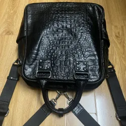 Balo đa năng size 29*30*13 da thật dập vân 2hand 933088