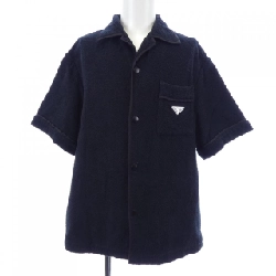 Áo sơ mi bowling cotton terry logo tam giác PRADA SC559 S212 1ZR3 S/S - Hàng hiệu Authentic