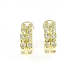 K18YG Bông tai/Khuyên tai kim cương 0.60CT - Hàng hiệu Chính hãng