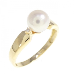 Nhẫn ngọc trai Akoya K18YG 6.5mm