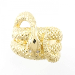 Nhẫn kim cương K18YG hình rắn 670390