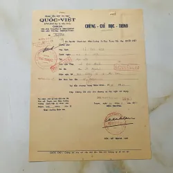 Bộ thành tích biểu xưa nữ sinh Trung học Chu Văn An Saigon và Trung học tư thục Quốc Việt 1013127