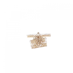 Nhẫn kim cương 0.24CT - Hàng hiệu Authentic 18KPG Hoa × Túi 855814