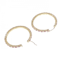 K18YG Bông tai Ruby 1.63CT - Hàng hiệu Chính hãng 870836