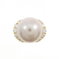 Nhẫn ngọc trai đen K18YG 13.2mm - Hàng hiệu Authentic 853634