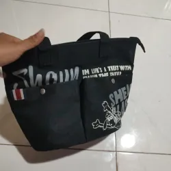 Túi vải dù dày dặn màu đen 1010212