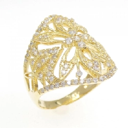 Nhẫn kim cương K18YG 0.52CT