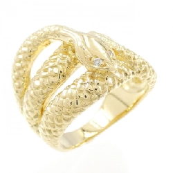 Nhẫn kim cương K18YG hình rắn