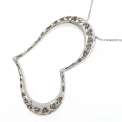 Dây chuyền kim cương pavé hình trái tim 750WG/K18WG 0.72CT - Hàng hiệu Authentic 862075