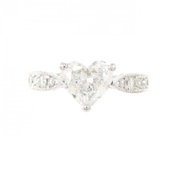 Nhẫn kim cương PT900 1.003CT E SI1 hình trái tim - Hàng hiệu Authentic 873750