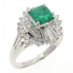 Nhẫn Emerald PT900 0.56CT - Hàng hiệu Authentic