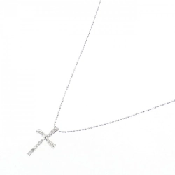 K18WG Dây chuyền kim cương chéo 0.13CT - Hàng hiệu Chính hãng 857457