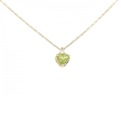 K18YG Mặt Dây Chuyền Hình Trái Tim Peridot - Hàng hiệu Chính Hãng