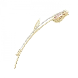 K18YG/K18WG Hoa tulip Sapphire Brooch 0.80CT - Hàng hiệu Chính hãng 869603