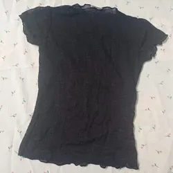 ÁO REN HOA NỔI TAY NGẮN KIỂU XUYÊN THẤU GỢI CẢM 739151