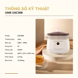 🌟 UNIE USC308 – Nồi kho hầm đa năng, gốm Tử Sa cao cấp, nâng tầm gian bếp! 715042