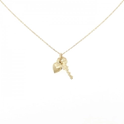 K18YG Mặt Dây Chuyền Hình Trái Tim × Chìa Khóa - Hàng hiệu Chính Hãng