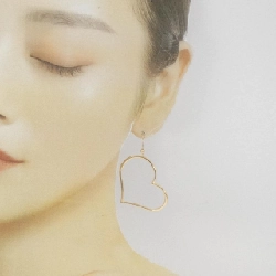 K18YG Bông tai hình trái tim - Hàng hiệu Chính hãng 870538