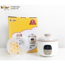 Nồi nấu cháo Bear 0,8l có lồng hấp 140706