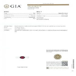 Nhẫn Ruby 1.22CT không gia nhiệt PT900 - Hàng hiệu Authentic 849569