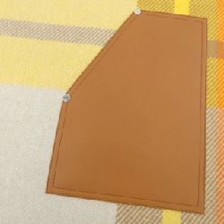 Khăn quàng cổ HERMES Tartan Pocket Cuire Applique H259150S - Hàng hiệu Chính hãng 833776