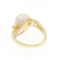 Nhẫn ngọc trai trắng K18YG 10.5mm - Hàng hiệu Chính hãng 853444