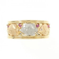 Nhẫn cá K18YG/PT900/K18PG đá ruby 0.10CT - Hàng hiệu Authentic 849604