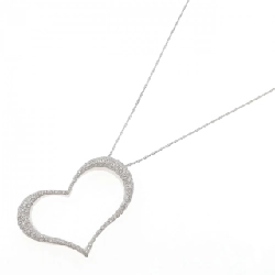 Dây chuyền kim cương pavé hình trái tim 750WG/K18WG 0.72CT - Hàng hiệu Authentic 862075