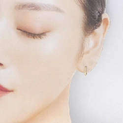 K18YG Bông tai kim cương một bên - Hàng hiệu Authentic 869400