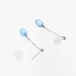 PT900 Blue Topaz Earrings - Hàng hiệu Authentic 868143