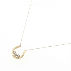 K18YG Móng ngựa Dây chuyền kim cương 0.10CT - Hàng hiệu Chính hãng 858850