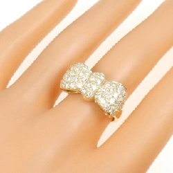 Nhẫn kim cương pavé hình ruy băng K18YG 1.055CT - Hàng hiệu Authentic 849151