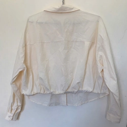 Áo sơ mi nữ dáng croptop- màu vàng chanh 528969