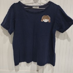 Áo thun nữ polo xanh coban 12134