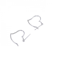 K18WG Khuyên tai hình trái tim - Hàng hiệu Chính hãng 876412