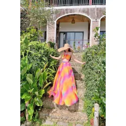 Đầm maxi loang hàng loại 1 693488