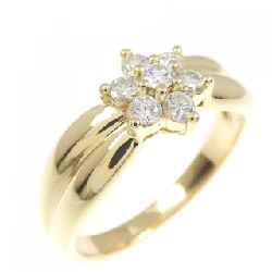 Nhẫn kim cương hoa 18KYG - Hàng hiệu Authentic