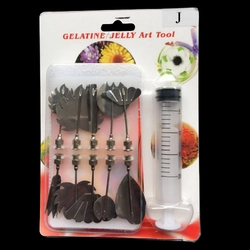 Bộ 10 dụng cụ làm thạch rau câu 3D - Bộ nhập khẩu - Tặng kèm xi lanh – Mã số 1000 335406