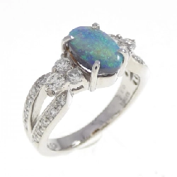 Nhẫn Opal Đen K18WG 0.85CT - Hàng hiệu Chính hãng
