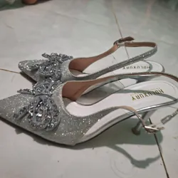 Giày cao gót đính nơ đá 7p size 36 693075