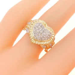 Nhẫn kim cương hình trái tim Pavé K18YG/K18WG 0.35CT - Hàng hiệu Chính hãng 856017