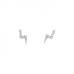 Bông tai kim cương 750WG/K18WG 0.10CT - Hàng hiệu Authentic