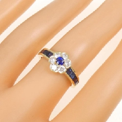 Nhẫn Sapphire Hoa 750YG - Hàng hiệu Chính hãng 850511