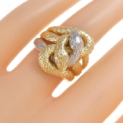 Nhẫn kim cương K18YG/PT900 0.03CT 668161