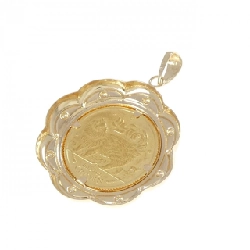 K18YG(枠) Đồng xu Mặt dây chuyền - Hàng hiệu Chính hãng 862185