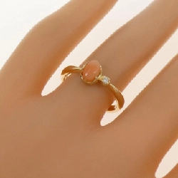 Nhẫn san hô K18YG - Hàng hiệu chính hãng 853593