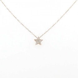 K18PG Ngôi sao Kim cương Dây chuyền 0.06CT - Hàng hiệu Chính hãng